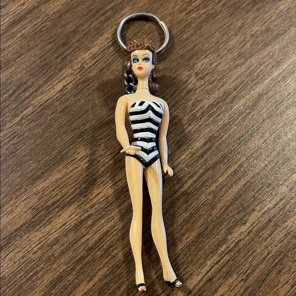 Barbie Striped Swimsuit Keychain